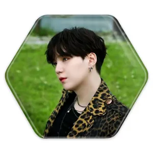 پیکسل شش ضلعی شوگا Suga گروه بی تی اس BTS