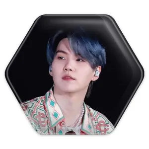 پیکسل شش ضلعی شوگا Suga گروه بی تی اس BTS