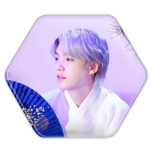 پیکسل شش ضلعی شوگا Suga گروه بی تی اس BTS