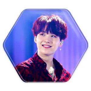 پیکسل شش ضلعی شوگا Suga گروه بی تی اس BTS