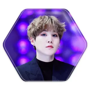 پیکسل شش ضلعی شوگا Suga گروه بی تی اس BTS