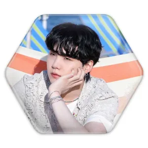 پیکسل شش ضلعی شوگا Suga گروه بی تی اس BTS