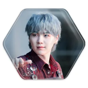 پیکسل شش ضلعی شوگا Suga گروه بی تی اس BTS