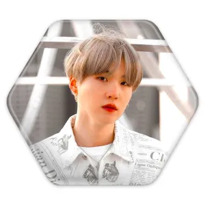 پیکسل شش ضلعی شوگا Suga گروه بی تی اس BTS