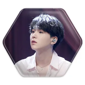 پیکسل شش ضلعی شوگا Suga گروه بی تی اس BTS