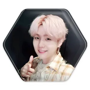 پیکسل شش ضلعی شوگا Suga گروه بی تی اس BTS