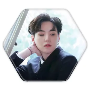 پیکسل شش ضلعی شوگا Suga گروه بی تی اس BTS