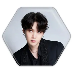 پیکسل شش ضلعی شوگا Suga گروه بی تی اس BTS