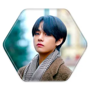 پیکسل شش ضلعی تهیونگ وی Taehyung گروه بی تی اس BTS