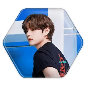 پیکسل شش ضلعی تهیونگ وی Taehyung گروه بی تی اس BTS