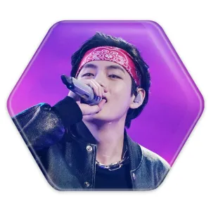 پیکسل شش ضلعی تهیونگ وی Taehyung گروه بی تی اس BTS