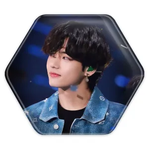 پیکسل شش ضلعی تهیونگ وی Taehyung گروه بی تی اس BTS