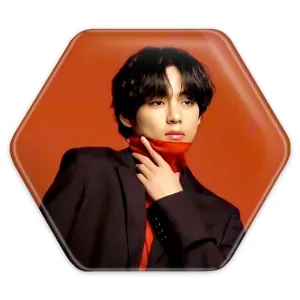پیکسل شش ضلعی تهیونگ وی Taehyung گروه بی تی اس BTS
