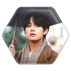 پیکسل شش ضلعی تهیونگ وی Taehyung گروه بی تی اس BTS