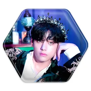 پیکسل شش ضلعی تهیونگ وی Taehyung گروه بی تی اس BTS
