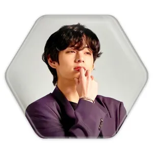 پیکسل شش ضلعی تهیونگ وی Taehyung گروه بی تی اس BTS