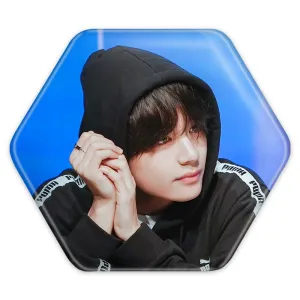 پیکسل شش ضلعی تهیونگ وی Taehyung گروه بی تی اس BTS