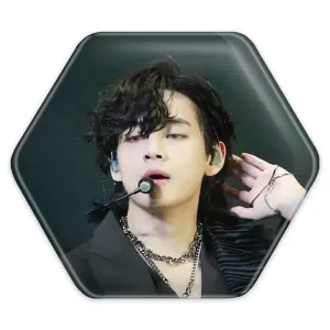 پیکسل شش ضلعی تهیونگ وی Taehyung گروه بی تی اس BTS