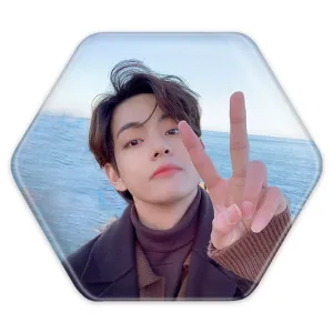 پیکسل شش ضلعی تهیونگ وی Taehyung گروه بی تی اس BTS