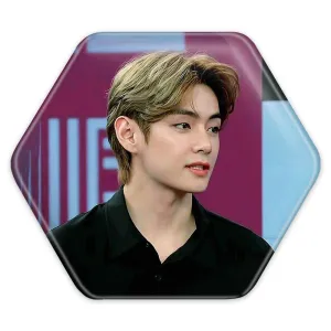 پیکسل شش ضلعی تهیونگ وی Taehyung گروه بی تی اس BTS