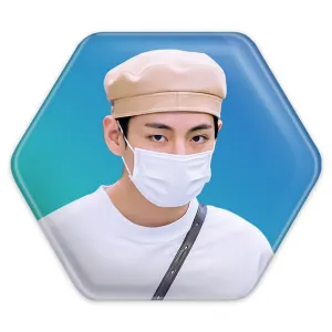 پیکسل شش ضلعی تهیونگ وی Taehyung گروه بی تی اس BTS