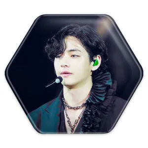 پیکسل شش ضلعی تهیونگ وی Taehyung گروه بی تی اس BTS