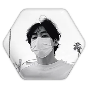 پیکسل شش ضلعی تهیونگ وی Taehyung گروه بی تی اس BTS