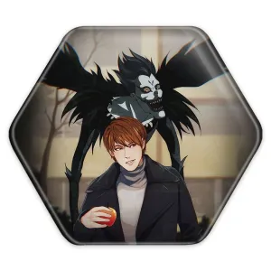 پیکسل شش ضلعی لایت و ریوک انیمه دفترچه مرگ Death Note
