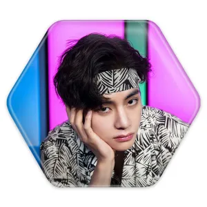 پیکسل شش ضلعی تهیونگ وی Taehyung گروه بی تی اس BTS