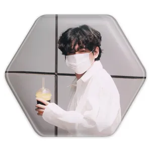 پیکسل شش ضلعی تهیونگ وی Taehyung گروه بی تی اس BTS