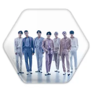 پیکسل شش ضلعی گروه بی تی اس BTS