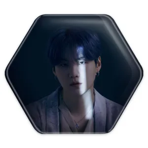 پیکسل شش ضلعی شوگا Suga گروه بی تی اس BTS