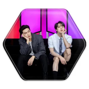 پیکسل شش ضلعی نامجون و جین گروه بی تی اس BTS