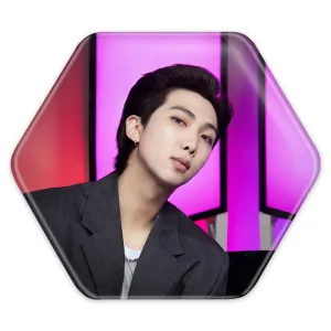 پیکسل شش ضلعی نامجون Namjoon گروه بی تی اس BTS