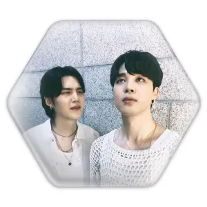 پیکسل شش ضلعی جیمین و شوگا گروه بی تی اس BTS