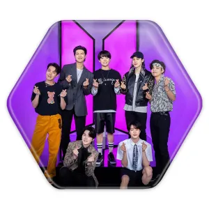 پیکسل شش ضلعی گروه بی تی اس BTS
