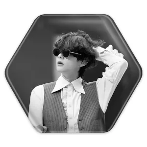 پیکسل شش ضلعی تهیونگ وی Taehyung گروه بی تی اس BTS