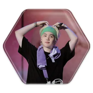 پیکسل شش ضلعی شوگا Suga گروه بی تی اس BTS