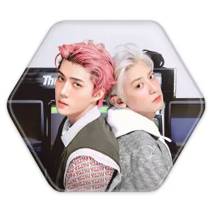 پیکسل شش ضلعی چانیول و سهون گروه اکسو EXO