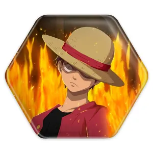 پیکسل شش ضلعی لوفی انیمه وان پیس One Piece