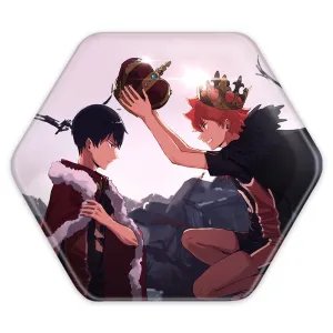 پیکسل شش ضلعی هیناتا و کاگیاما انیمه هایکیو Haikyu