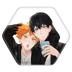 پیکسل شش ضلعی کاگیاما و هیناتا انیمه هایکیو Haikyu