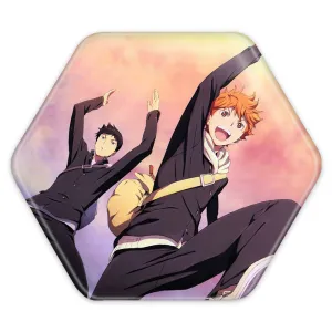 پیکسل شش ضلعی کاگیاما و هیناتا انیمه هایکیو Haikyu