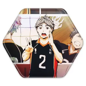 پیکسل شش ضلعی میا اوسامو انیمه هایکیو Haikyu