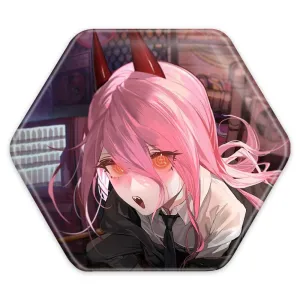 پیکسل شش ضلعی پاور انیمه مرد اره ای Chainsaw Man