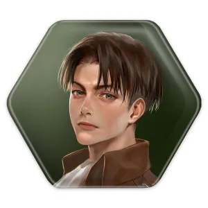 پیکسل شش ضلعی لیوای انیمه اتک آن تایتان Attack on Titan
