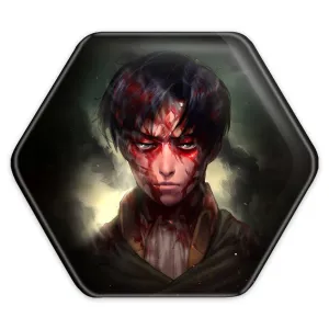 پیکسل شش ضلعی لیوای انیمه اتک آن تایتان Attack on Titan