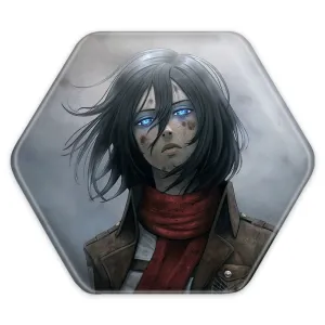پیکسل شش ضلعی میکاسا اکرمن انیمه اتک آن تایتان Attack on Titan