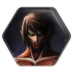 پیکسل شش ضلعی ارن یگر انیمه اتک آن تایتان Attack on Titan