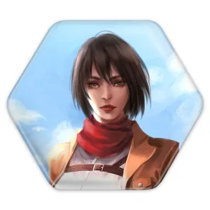 پیکسل شش ضلعی میکاسا اکرمن انیمه اتک آن تایتان Attack on Titan
